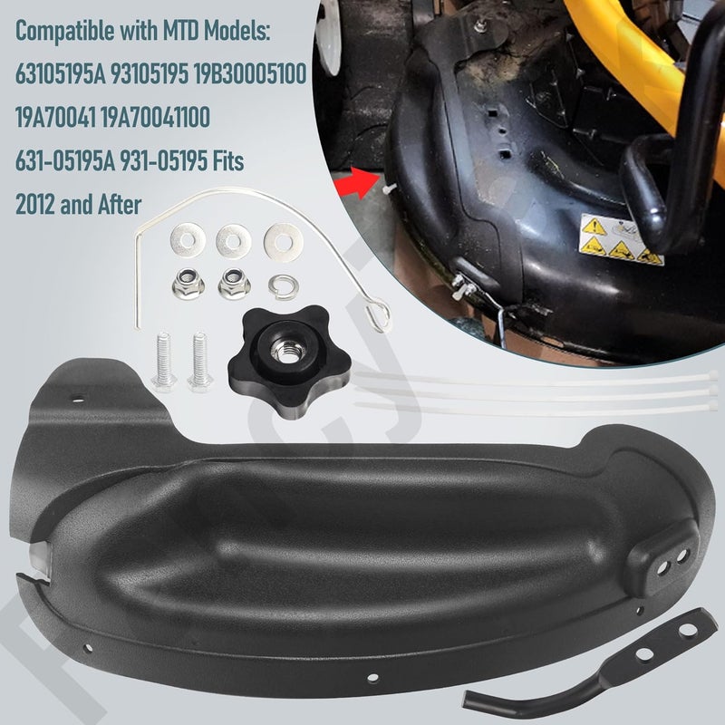 FancyTark 631-05195 631-05195A Lawn Mower Mulch Plug Kit Compatible with MTD Cub Cadet Craftsman 42" 46" Lawn Mower, for 2012 and After, Fits 63105195A 19A30055100 LTX-1046VT LTX-1050KH LTX-1045 Model - Image 4